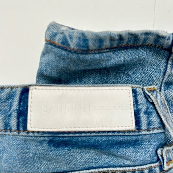 RE/DONE ORIGINALS High Rise Stretch Skinny Jeans Light Wash Button Fly Size 26 - Picture 8 of 12